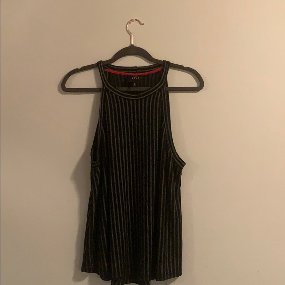 W5 Black and White Stripe Tank Top